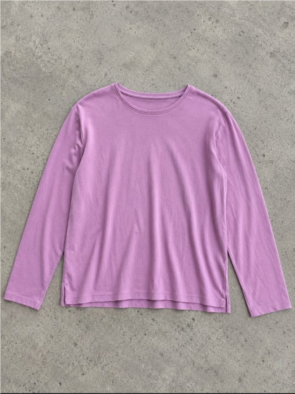 L.L.Bean 100% Cotton Long Sleeve Crewneck Tee Shirt Woman XL Pink Classic Preppy